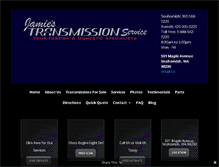 Tablet Screenshot of jamiestransmission.com